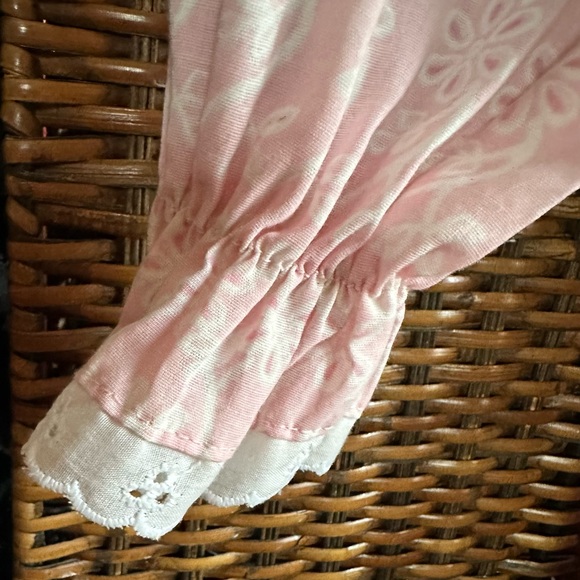 Sears Girl’s Smocked Perma Prest Cottagecore Pink Dress - Picture 6 of 11